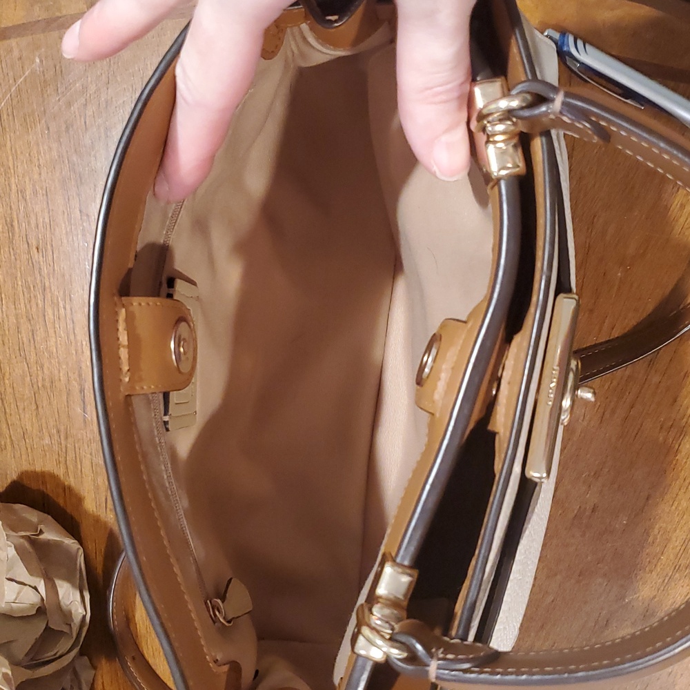 Like NEW Coach Belted Colorblock Lane Carryall Bag - Picture 11 of 13